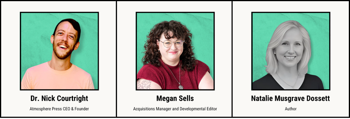 Photos of Speakers: Dr. Nick Courtright, Megan Sells, Natalie Musgrave Dossett